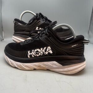 HOKA ONE ONE Bondi 7 Black Running Shoes Women’s Size 8.5 (US) EU 40 2/3